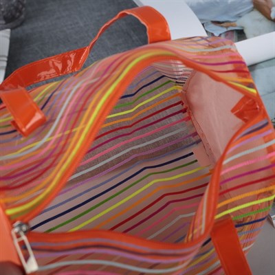 Косметичка ПВХ, отдел на молнии, 2 ручки, цвет оранжевый - фото 2061331