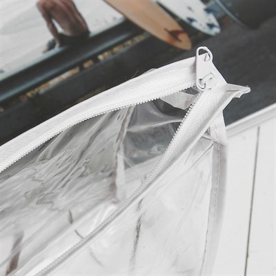 Косметичка ПВХ, отдел на молнии, цвет белый - фото 2061391