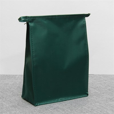 Косметичка ПВХ, отдел на молнии, цвет зелёный - фото 2061405