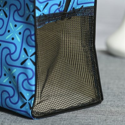 Косметичка ПВХ, отдел на молнии, 2 ручки, цвет синий - фото 2061409