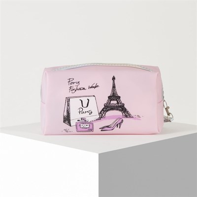 Косметичка, отдел на молнии, с ручкой, цвет розовый - фото 2061443