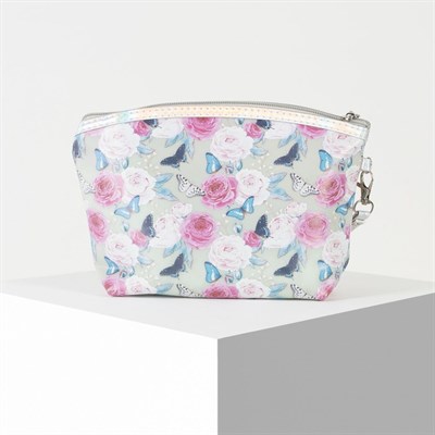 Косметичка, отдел на молнии, с ручкой, цвет бежевый - фото 2061452