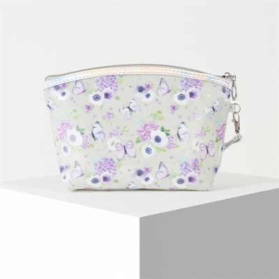 Косметичка, отдел на молнии, с ручкой, цвет бежевый - фото 2061458