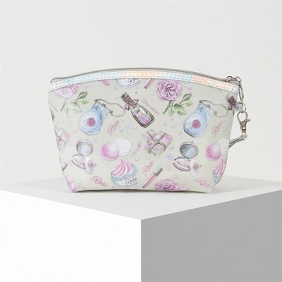 Косметичка, отдел на молнии, с ручкой, цвет бежевый - фото 2061461