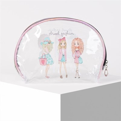 Косметичка ПВХ, отдел на молнии, цвет прозрачный - фото 2061464