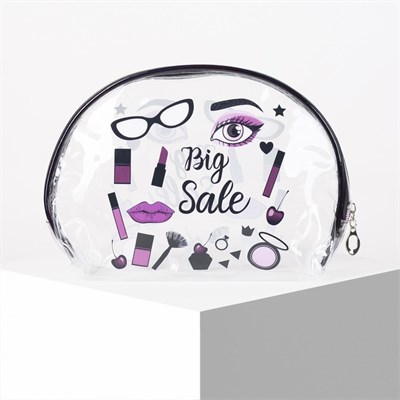 Косметичка ПВХ, отдел на молнии, цвет прозрачный - фото 2061467