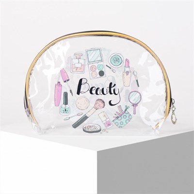 Косметичка ПВХ, отдел на молнии, цвет прозрачный - фото 2061476