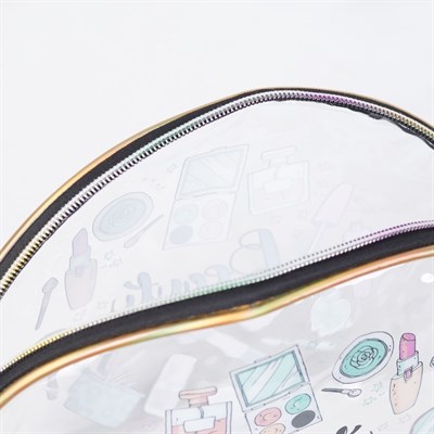 Косметичка ПВХ, отдел на молнии, цвет прозрачный - фото 2061477