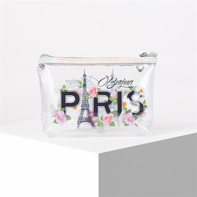 Косметичка ПВХ, отдел на молнии, цвет прозрачный - фото 2061482