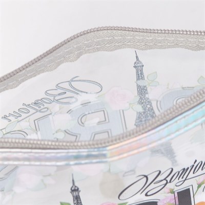 Косметичка ПВХ, отдел на молнии, цвет прозрачный - фото 2061483