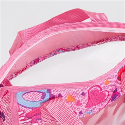 Косметичка ПВХ, отдел на молнии, 2 ручки, цвет розовый - фото 2061490