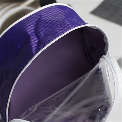 Косметичка ПВХ, отдел на молнии, цвет фиолетовый - фото 2061514