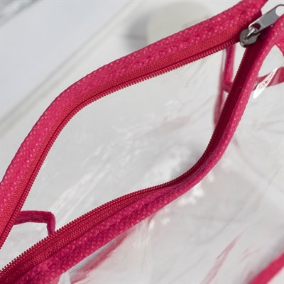 Косметичка ПВХ, отдел на молнии, цвет красный - фото 2061560