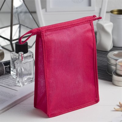 Косметичка ПВХ, отдел на молнии, цвет красный - фото 2061575