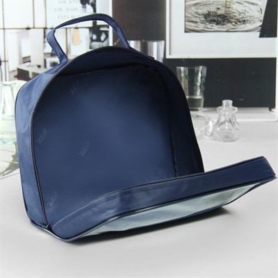 Косметичка ПВХ, отдел на молнии, с ручкой, цвет синий - фото 2061594