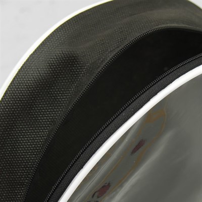 Косметичка ПВХ, отдел на молнии, с ручкой, цвет чёрный - фото 2061600