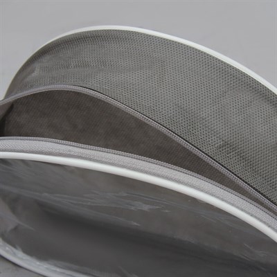 Косметичка ПВХ, отдел на молнии, с ручкой, цвет серый - фото 2061603