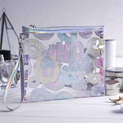 Косметичка простая, отдел на молнии, ручка, цвет разноцветный - фото 2061651