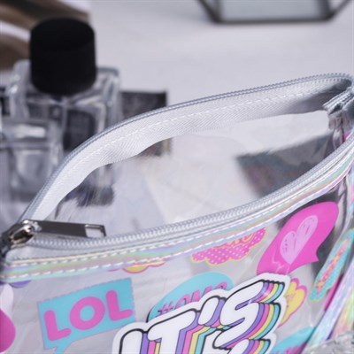 Косметичка простая, отдел на молнии, ручка, цвет разноцветный - фото 2061655