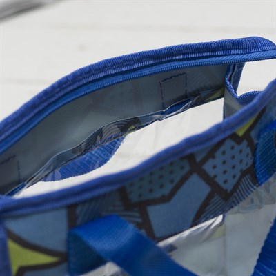 Косметичка ПВХ, отдел на молнии, цвет синий - фото 2061686