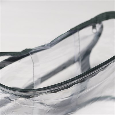 Косметичка ПВХ, отдел на молнии, с ручкой, цвет зелёный - фото 2061689