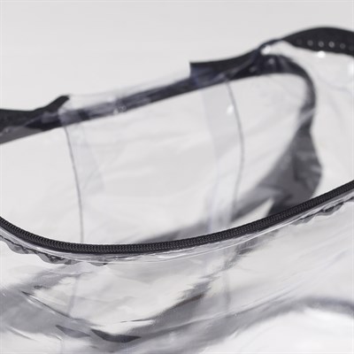 Косметичка ПВХ, отдел на молнии, с ручкой, цвет чёрный - фото 2061695