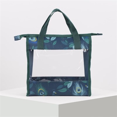 Косметичка ПВХ, отдел на молнии, цвет синий - фото 2061770