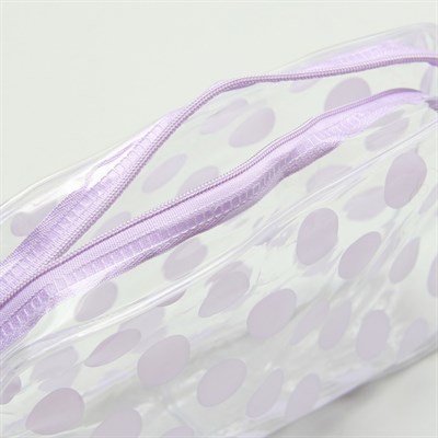 Косметичка ПВХ, отдел на молнии, цвет сиреневый - фото 2061880