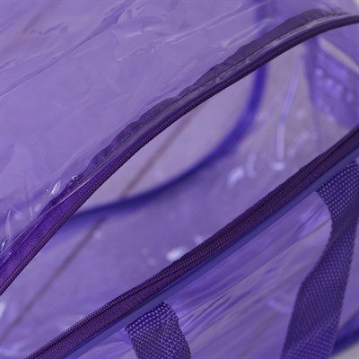 Косметичка-сумочка, отдел на молнии, 2 ручки, цвет фиолетовый - фото 2061892