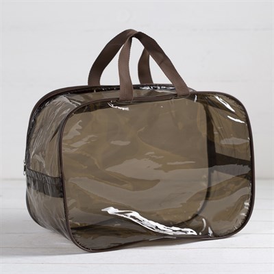 Косметичка-сумочка, отдел на молнии, 2 ручки, цвет коричневый - фото 2061897