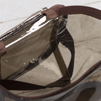 Косметичка-сумочка, отдел на молнии, с ручкой, цвет коричневый - фото 2061922