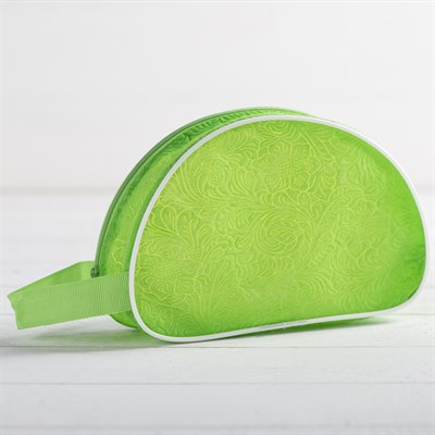 Косметичка ПВХ, отдел на молнии, цвет зелёный - фото 2061927