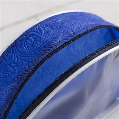 Косметичка ПВХ, отдел на молнии, цвет синий - фото 2061937