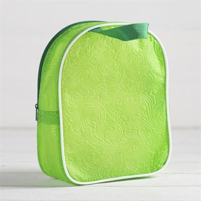 Косметичка ПВХ, отдел на молнии, с ручкой, цвет зелёный - фото 2061939