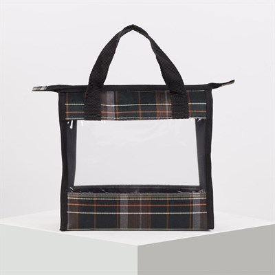 Косметичка ПВХ, отдел на молнии, цвет чёрный - фото 2061978