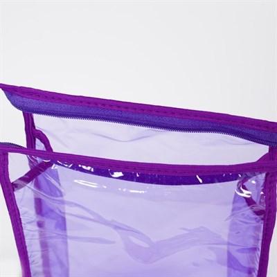 Косметичка ПВХ, отдел на молнии, цвет фиолетовый - фото 2062007