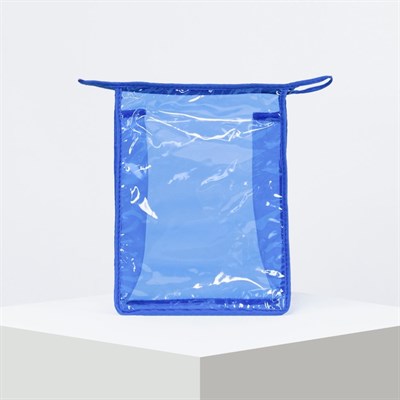 Косметичка ПВХ, отдел на молнии, цвет голубой - фото 2062009