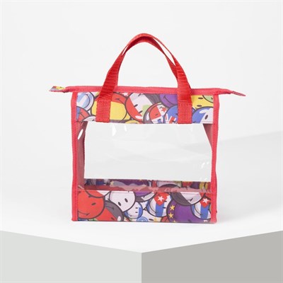 Косметичка ПВХ, отдел на молнии, цвет красный - фото 2062068