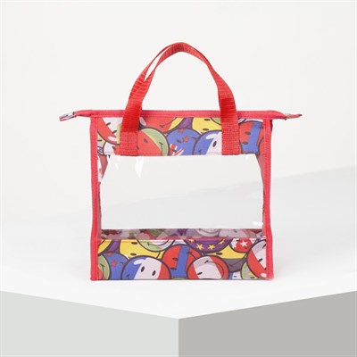 Косметичка ПВХ, отдел на молнии, цвет красный - фото 2062069