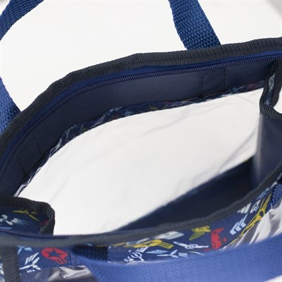 Косметичка ПВХ, отдел на молнии, 2 ручки, цвет синий - фото 2062086