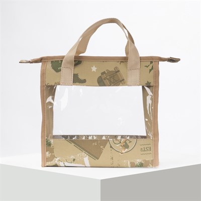 Косметичка ПВХ, отдел на молнии, 2 ручки, цвет бежевый - фото 2062096