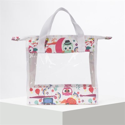 Косметичка ПВХ, отдел на молнии, 2 ручки, цвет белый - фото 2062100