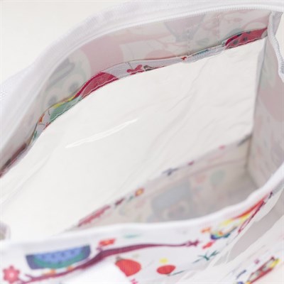 Косметичка ПВХ, отдел на молнии, 2 ручки, цвет белый - фото 2062102