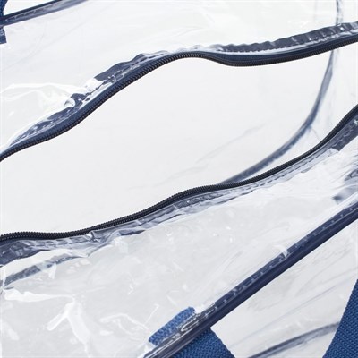 Косметичка ПВХ, отдел на молнии, 2 ручки, цвет синий - фото 2062121