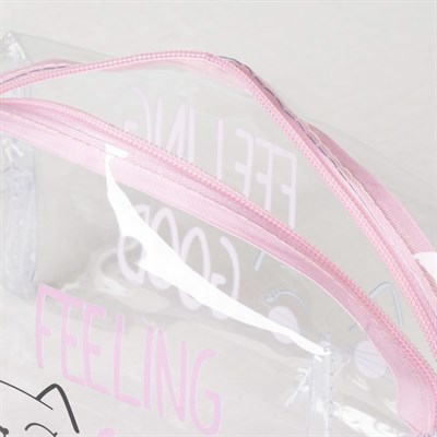 Косметичка ПВХ, отдел на молнии, прозрачная - фото 2062128