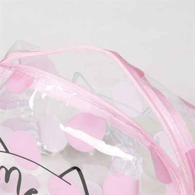 Косметичка ПВХ, отдел на молнии, прозрачная - фото 2062132