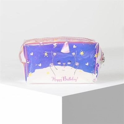 Косметичка ПВХ, отдел на молнии, цвет перламутр - фото 2062143