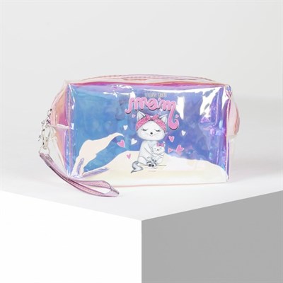 Косметичка ПВХ, отдел на молнии, цвет перламутр - фото 2062154