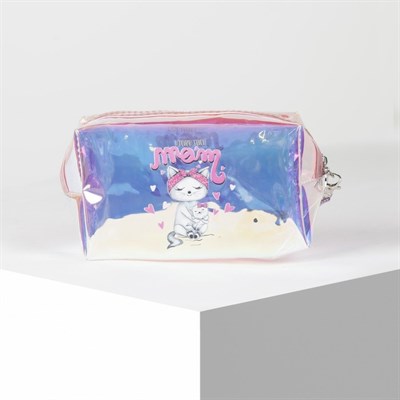 Косметичка ПВХ, отдел на молнии, цвет перламутр - фото 2062155