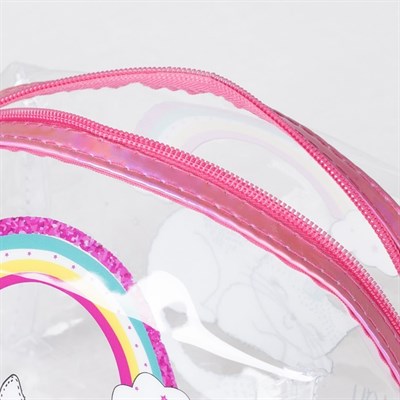 Косметичка ПВХ, отдел на молнии, прозрачная - фото 2062184